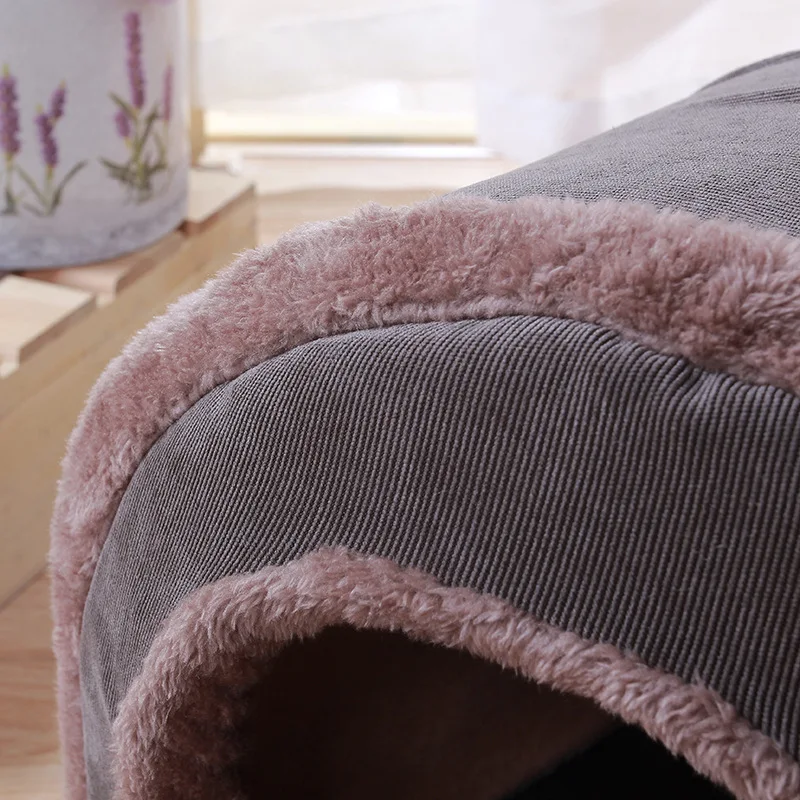 

Creative Tent Pet Nest Fashion and Comfortable Corduroy Striped Teddy Removable and Washable Cat and Dog Nest