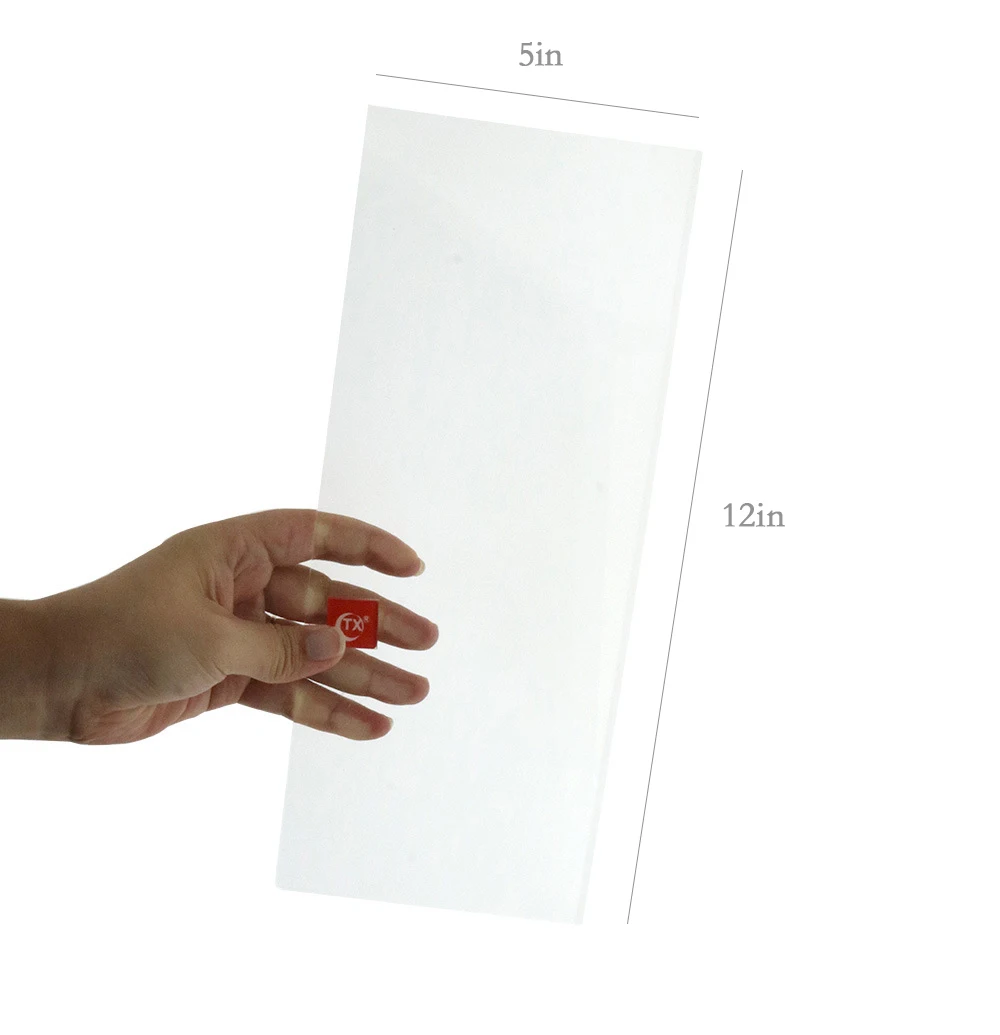 12 дюймов Большой прозрачный акриловый скребок для торта с гладкими и полосками