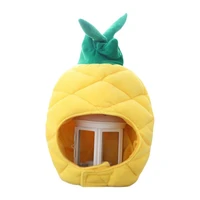 japanese funny tropical pineapple fruits plush hat christmas halloween cosplay party costume cap winter headwear photo prop