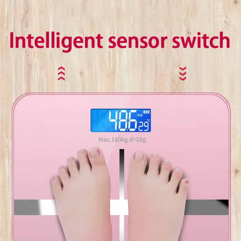 

New Floor Body Scale Glass Smart Electronic Scales USB Charging LCD Display Body Weighing Home Digital Weight Scale