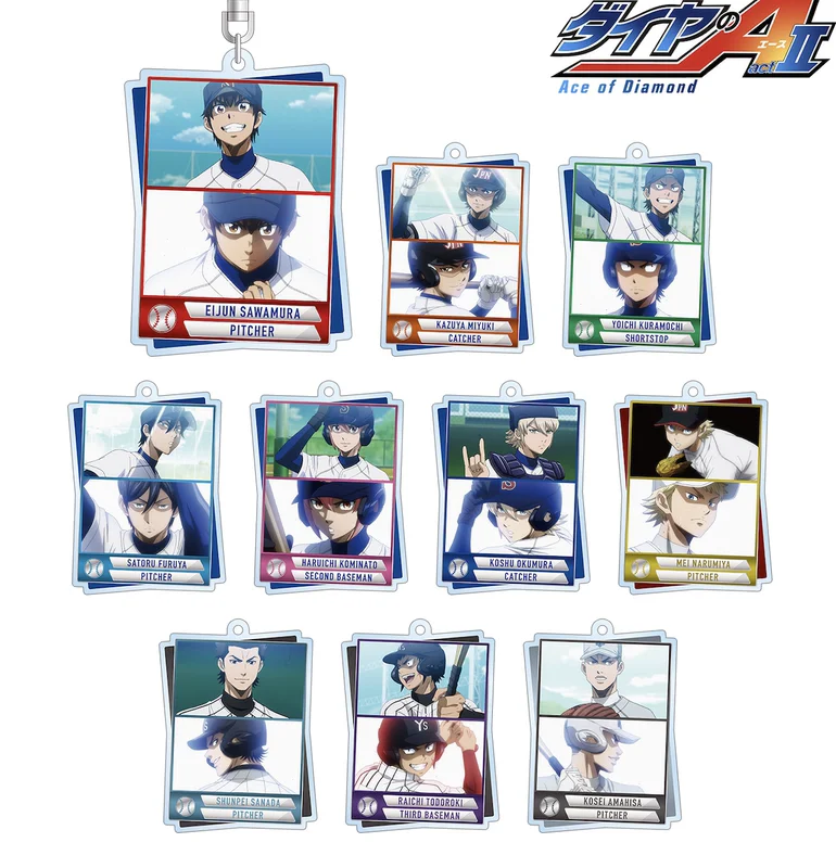 

Брелок для ключей Eijun Sawamura Satoru Furuya Kazuya Miyuki с акриловой подвеской Toynoshita Yukino