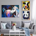 HD красивые детские носки с мультипликационным принтом животных, таких как плакат панды бытовое украшение стены искусства фотографии детской спальни современное оформление комнаты
