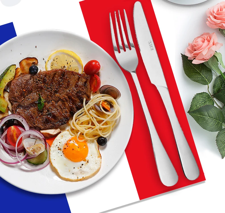 EHZ Cultery набор из 20 штук Нержавеющая сталь посуда Ножи серебряные столовые приборы