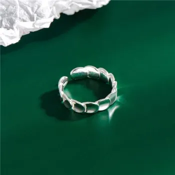 

2021 Thai Silver S925 Sterling Silver Pleated Ring Female Model Unisex Distressed Glitter Scale Index Finger Ring JZ279FRU