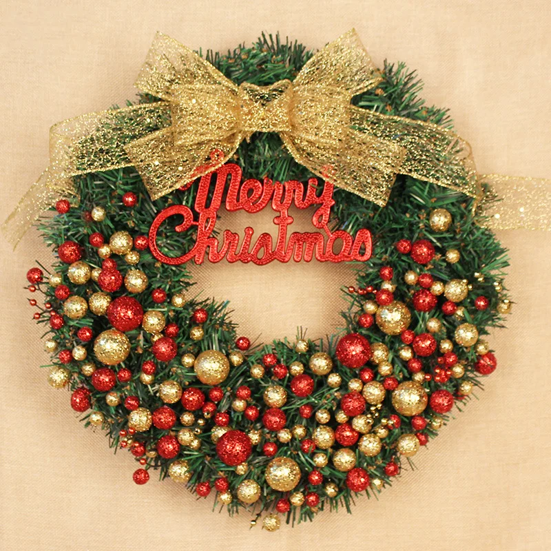 Christmas wreath 30/40/50/60/80cm New Year decorations Christmas door hanging Christmas tree wreath Pendant