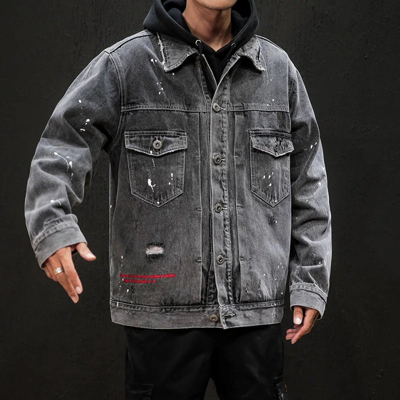 

Новинка 2019, джинсовая куртка, модная джинсовая куртка большого размера, трендовый Топ