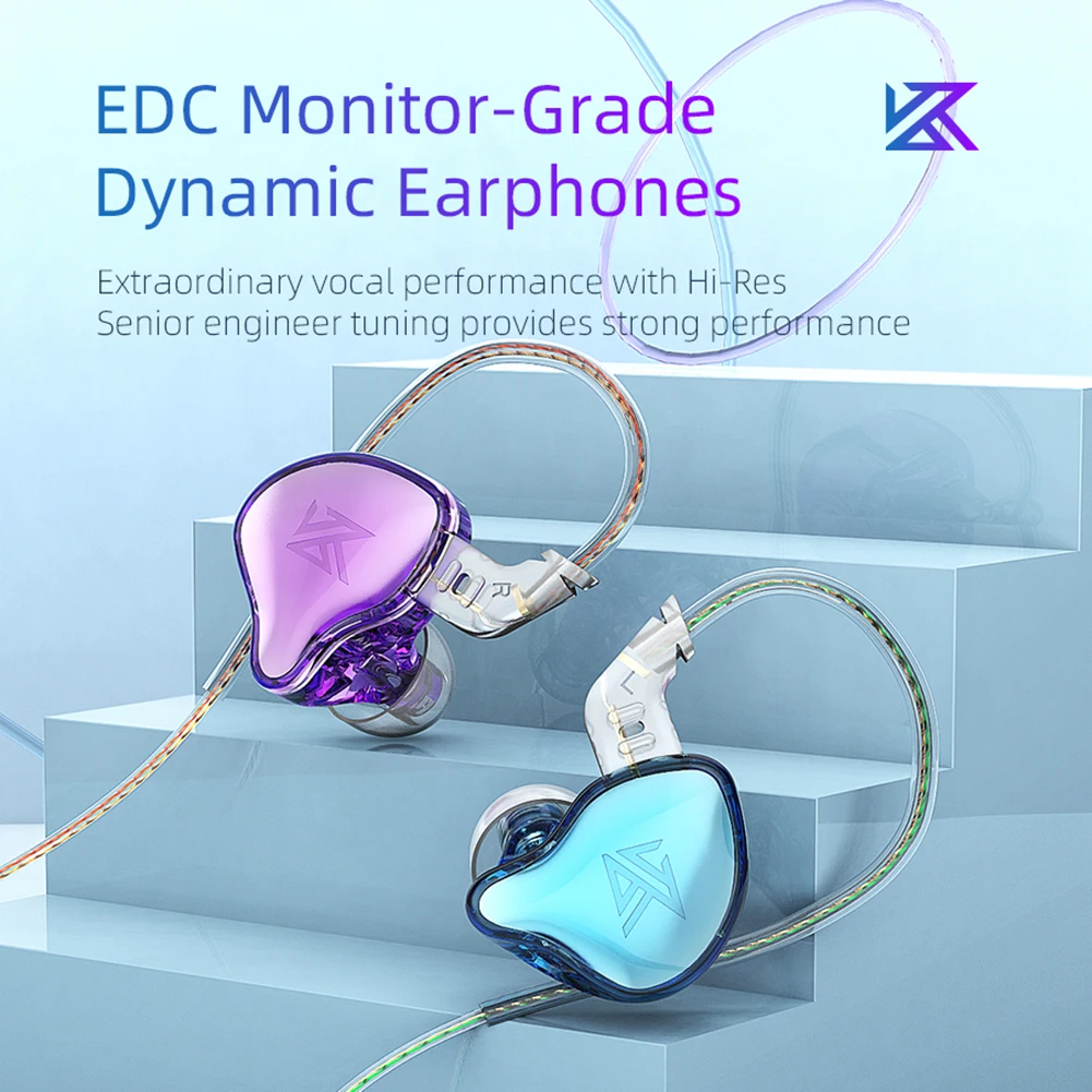 Наушники-вкладыши KZ EDC Hi-Fi наушники-вкладыши с басами наушники для игр