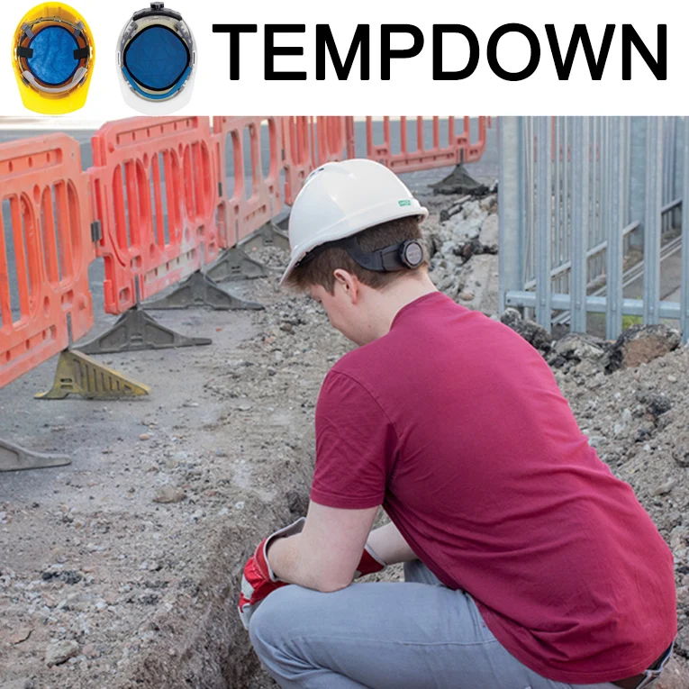 

TEMPDOWN Evaporative Crown Cooler Dia 180mm Cooling Pad For Helmet Bump Hard Hat Outdoor Ermokool Fabric Water Repellent Sk-6534