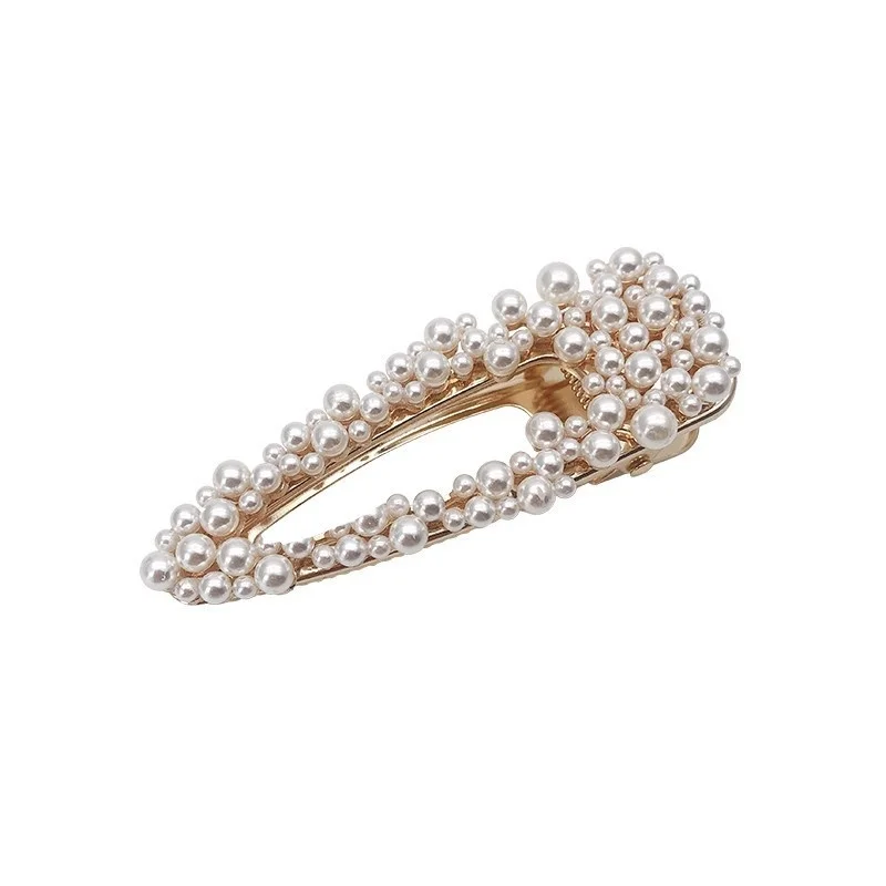 Корейские заколки для волос в форме сердца с искусственными квадратными