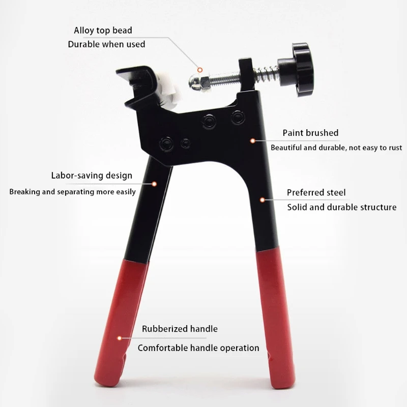 

Glass Tile Forceps Heavy Duty Glass Breaking Plier for Cutting Glass Tiles Perfect for Key Fob Hardware Install
