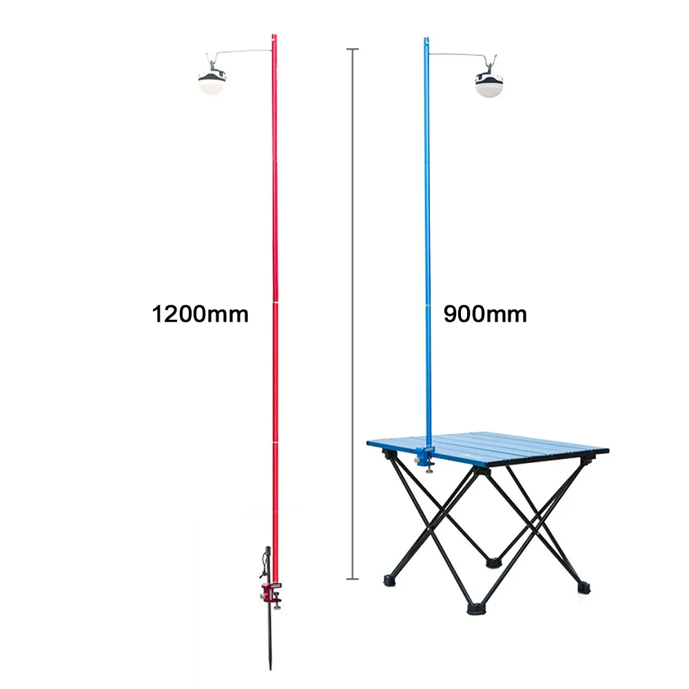 

Folding Lamp Holder Portable Tent Table Hanging Light Fixing Stand Hold Outdoor Camping Hunting Hiking Post Pole Aluminum Alloy