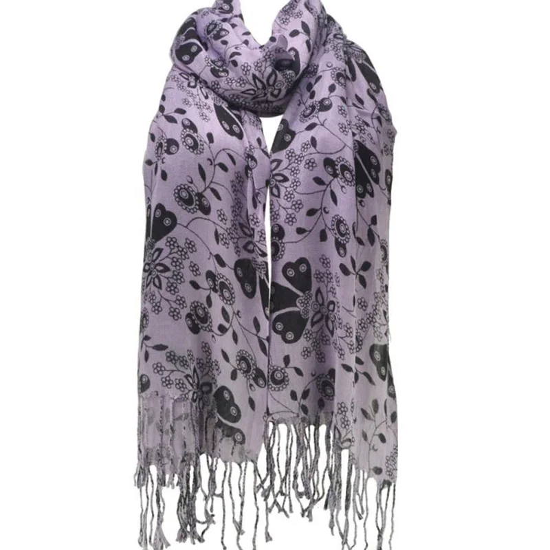 

New Hot Fashion Patchwork Scarves Shawl Elegant Women Lady Vintage Long Soft Cotton Voile Print Autumn Winter