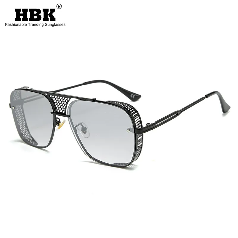 Солнцезащитные очки HBK в винтажном стиле квадратные полые металлической оправе