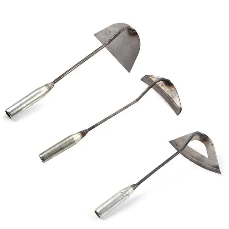 Color : Silver, Size : 35.5x14.5x5.9cm MTCWD Stainless Steel Garden Hoe Weeding Hoe Hand Yard Planting Tool for Home Gardening