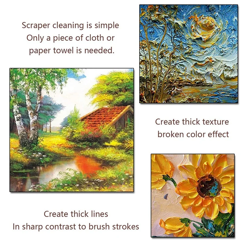 10 шт. Набор ножей для акриловой палитры деревянная ручка набор рисования