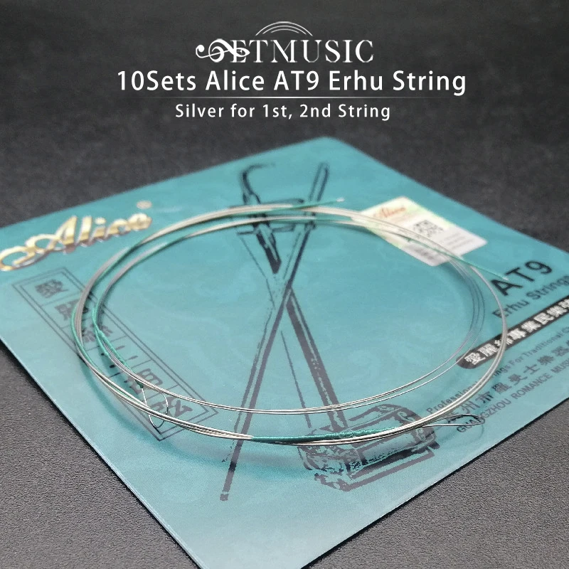 

10Sets Alice Erhu Strings Silver Color Stainless Steel Stringed Instrument Urheen String Device AT9