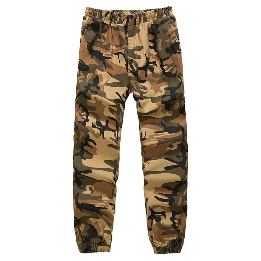 Мужские длинные брюки в стиле милитари черные камуфляжные карго хип хоп свободные тактические Спортивные