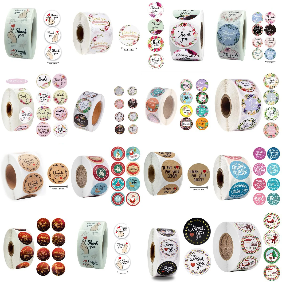 

24/500 шт./рулон, наклейки для выпечки, 42 вида