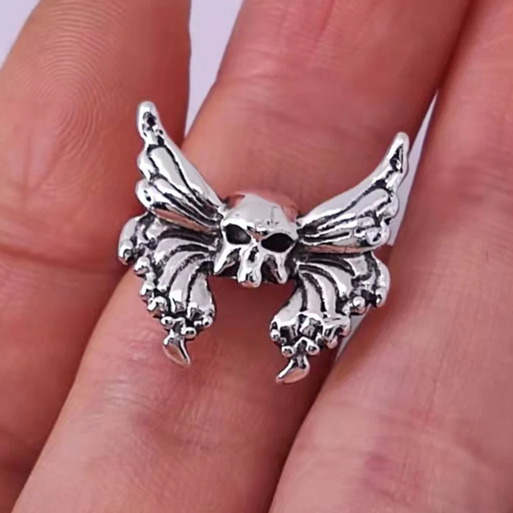 Кольцо-бабочка для женщин и мужчин аксессуар с мотивом животного черепа головы