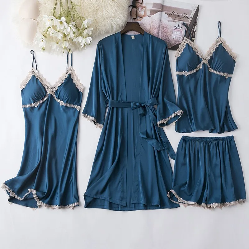 Женская одежда для сна костюм свободный комплект девочек Пикантная женская