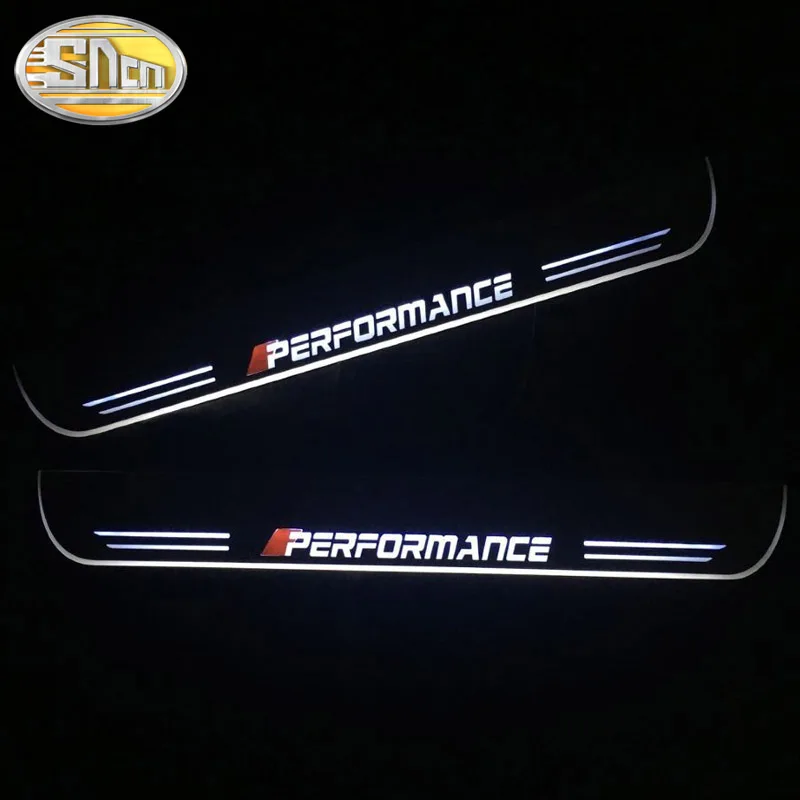 SNCN 2 шт Автомобильный светодиодный дверной порог для BMW M4 F82 F83 2014 2020 ультра тонкий