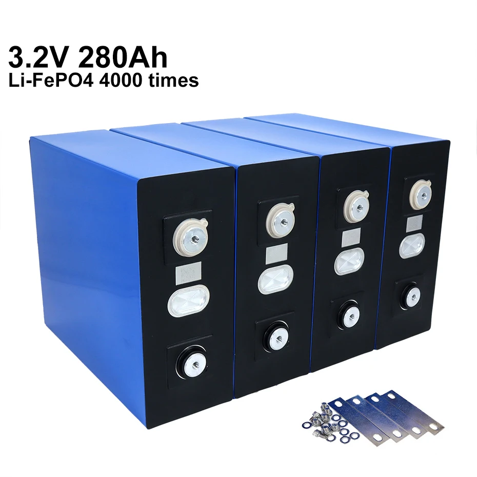 4 шт. 3 2 V280AH LIFEPO4 аккумуляторная батарея 2020 новые батареи Литиевый железо для 12 В Ач
