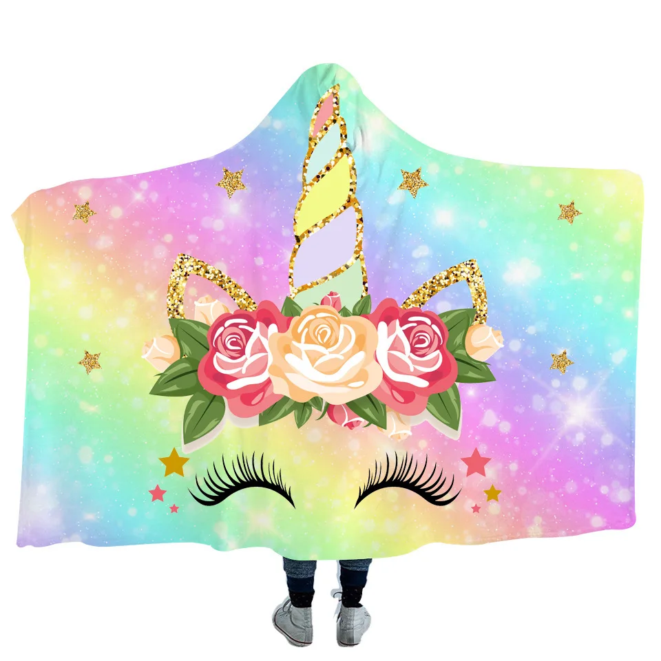?? Diyのphotoes Blanketstoカスタマイズ付きブランケットケープフード付き毛布岬肥厚ソファ/ベッド/旅行