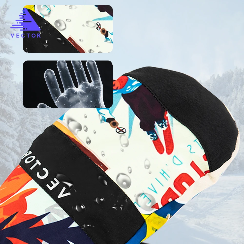 Vector 2 в 1 рукавицы Для мужчин женщин Зимние Спортивные Синтетическим утеплителем