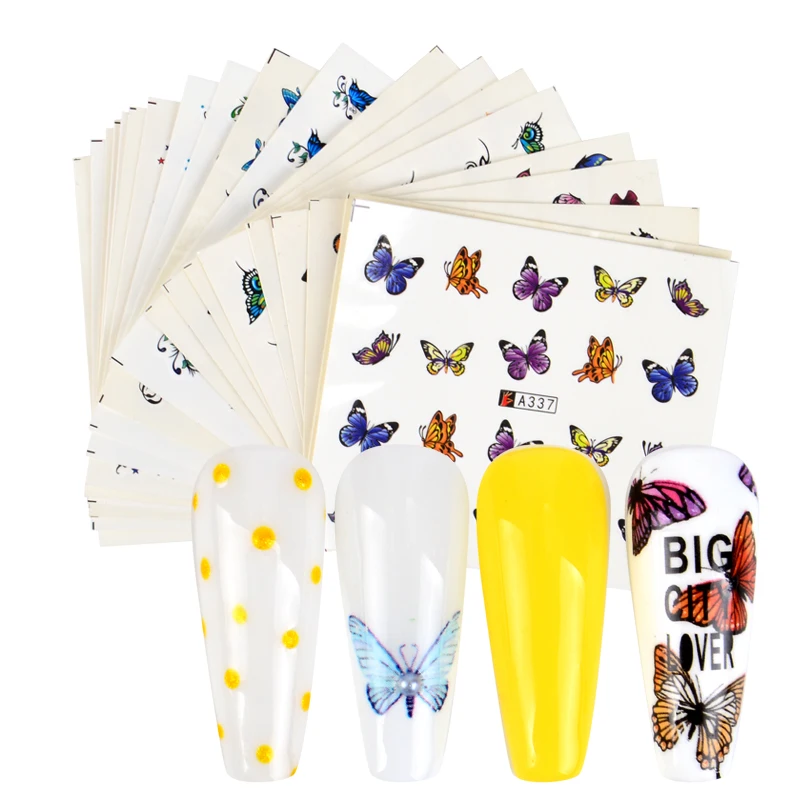 1 набор цветочных фруктовых стикеров для ногтей Водные Переводные