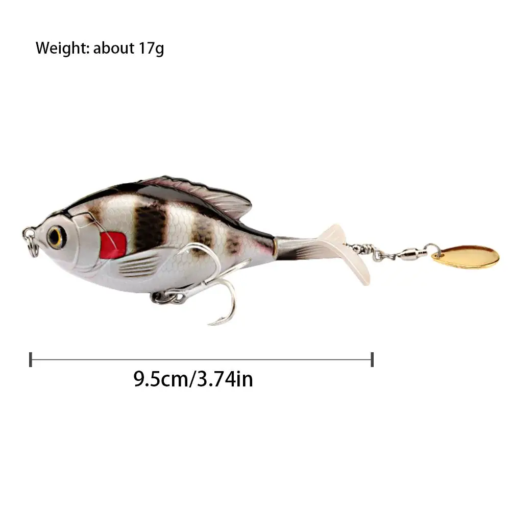

1 Pcs Fishing Lure ABS Floating Lures Durable 360-degree Rotating Bait 16.9G Fishing Tackle SwimBait Fishing Bait