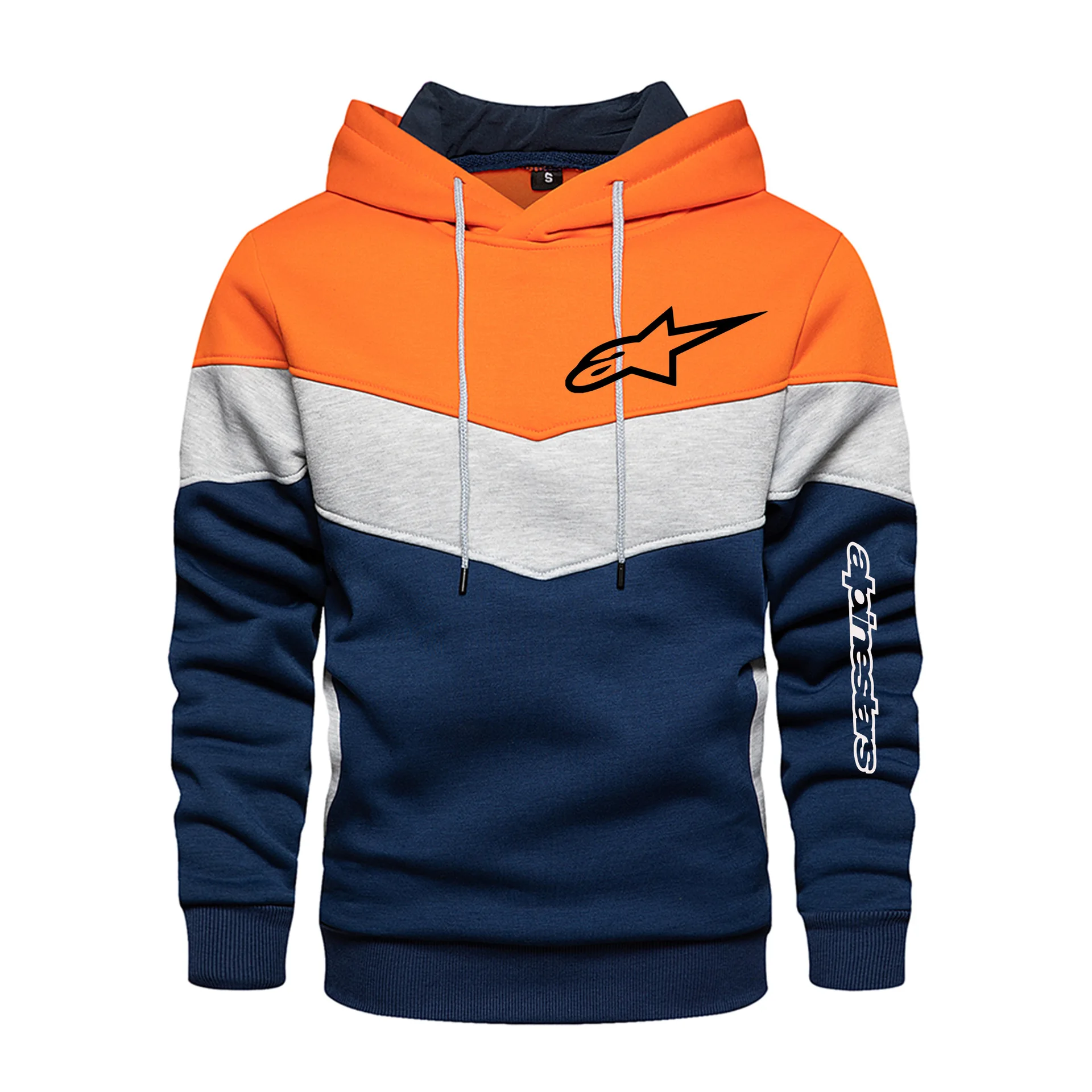 

Men's Hoodie suit, color matching sweatshirt, fashion sportswear, two-piece sweatpants suit, men's casual sweater suit 2021