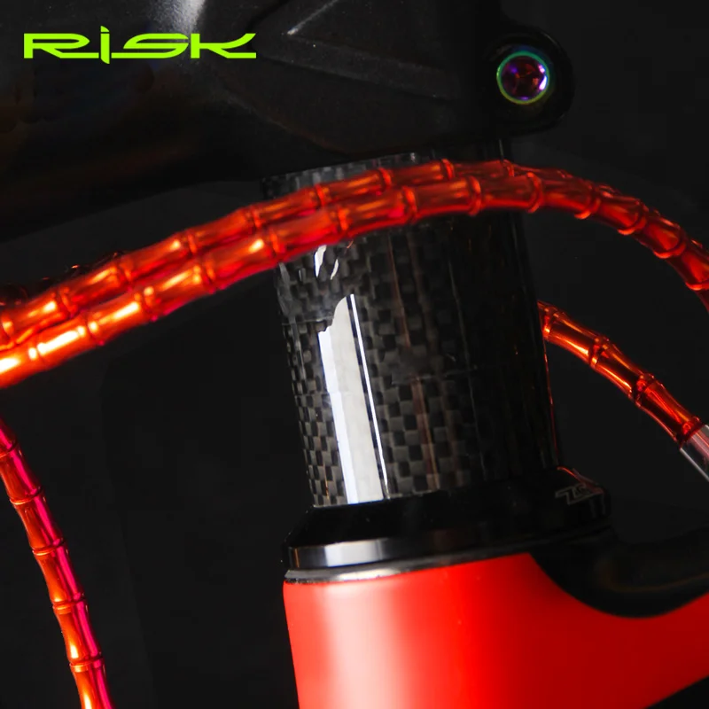 RISK 28.6mm 31.8mm Carbon Spacers Bicycle Headset Front Fork Washer 2/3/5/10/15/20 for 28.6/OD2 Stem Headset MTB Road Bike Parts images - 6