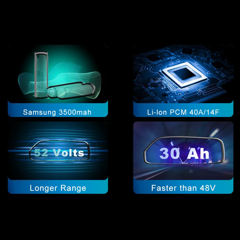 Аккумуляторные батареи PASION E для электрического велосипеда аккумуляторные 52 в 30