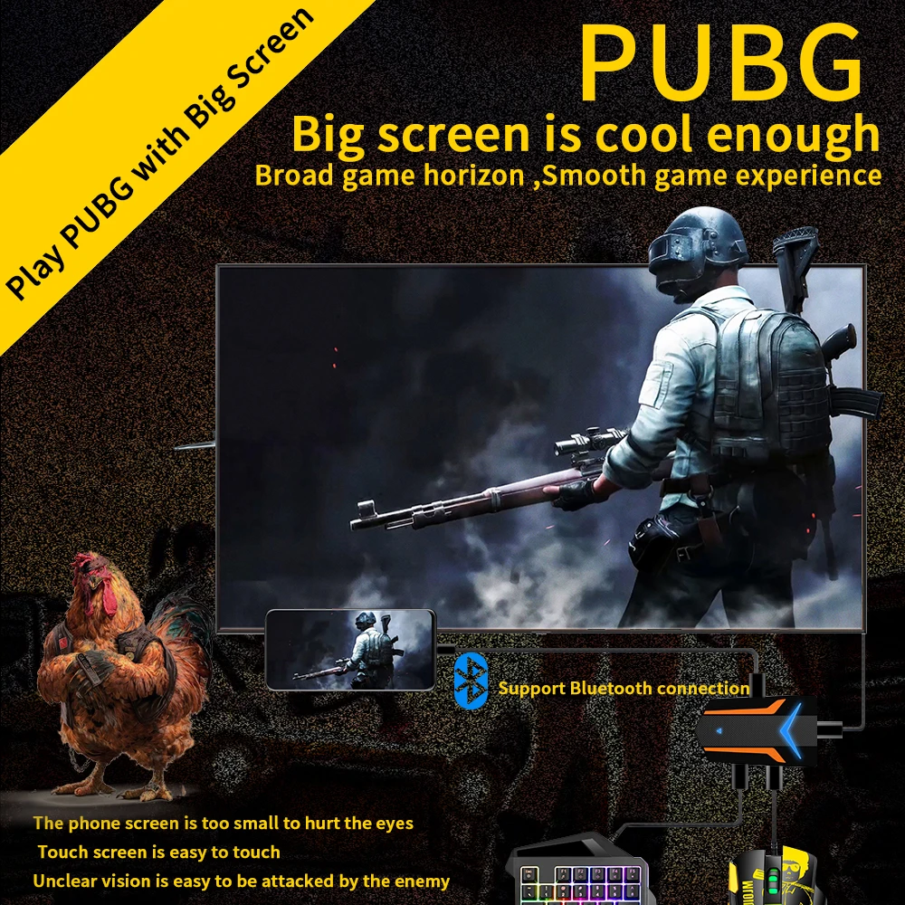 Конвертер мыши и клавиатуры Mira Screen для мобильных игр преобразует мобильный