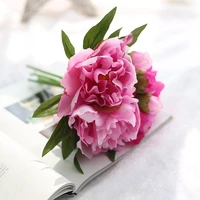 simulation peony bouquet artificial silk flowers decoration home wedding bride holding flower bundle peony bouquet
