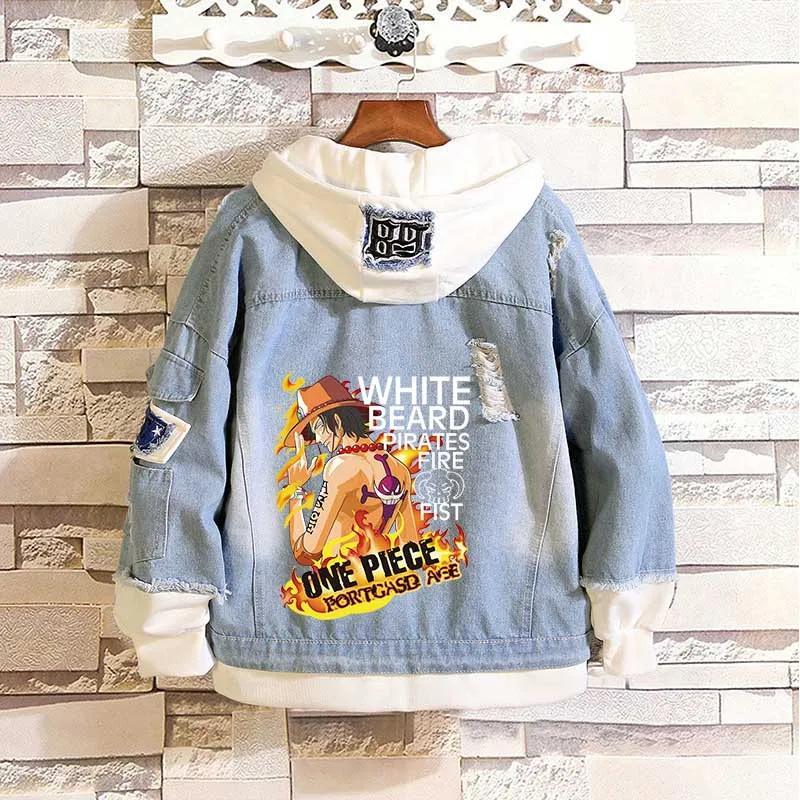 DIOCOS аниме одна деталь Луффи туз Trafalgar Law Косплей толстовки костюмы джинсовая куртка уличная Мужская и Женская Весенняя куртка