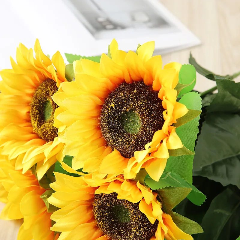 Искусственные шелковые цветы сделай сам Подсолнух Латинская Маргаритка