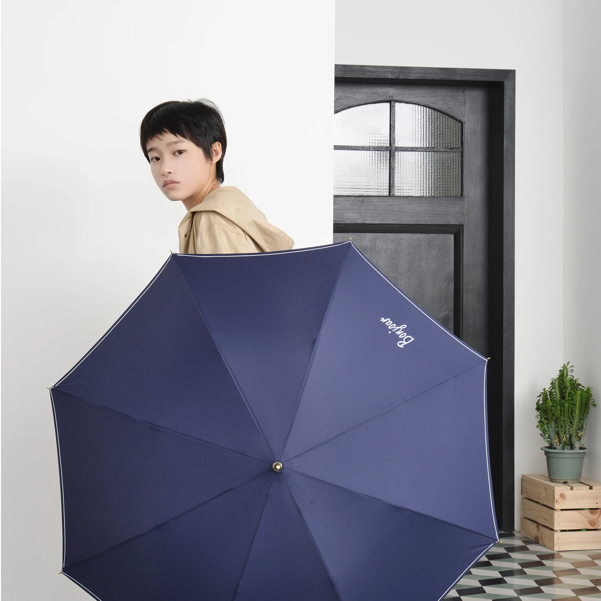 Зонт Tiohoh с длинной ручкой для мужчин и женщин брендовые ветрозащитные зонты