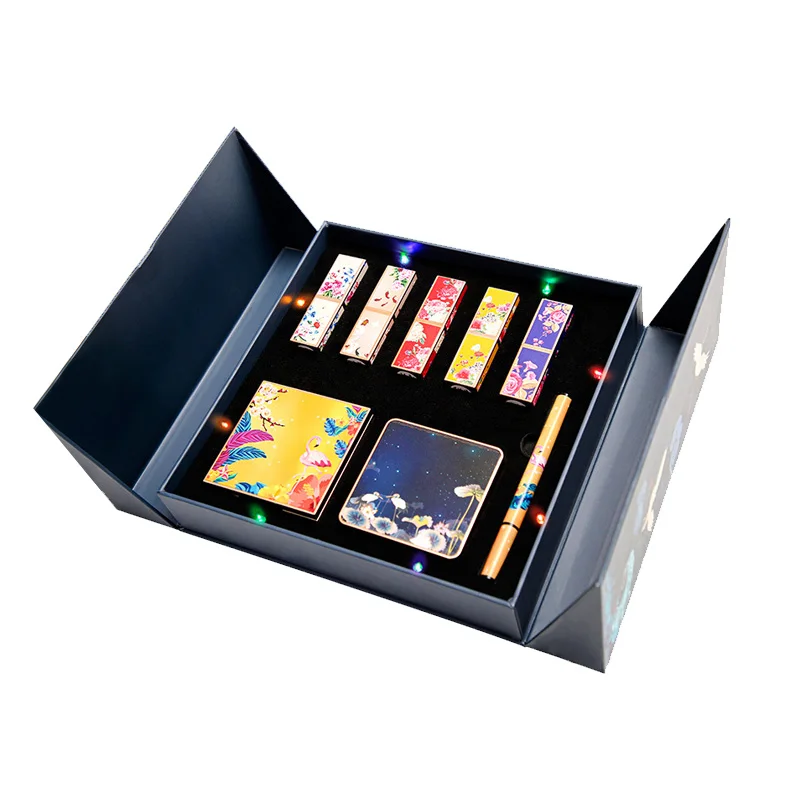 

Cy Chinese Style Carved Lipstick Gift Set Eye Shadow Eyebrow Pencil Makeup Full Set Combination