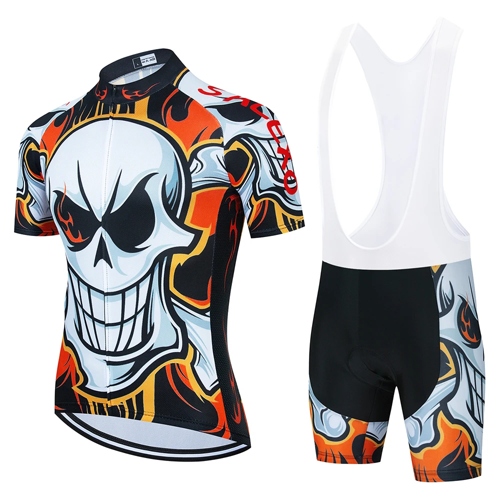 Велосипедная майка с рисунком черепа летняя мужская одежда для велоспорта