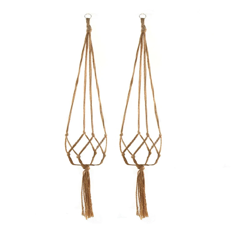 Винтажный Декор Подвеска для растений из макраме корзина цветочный горшок