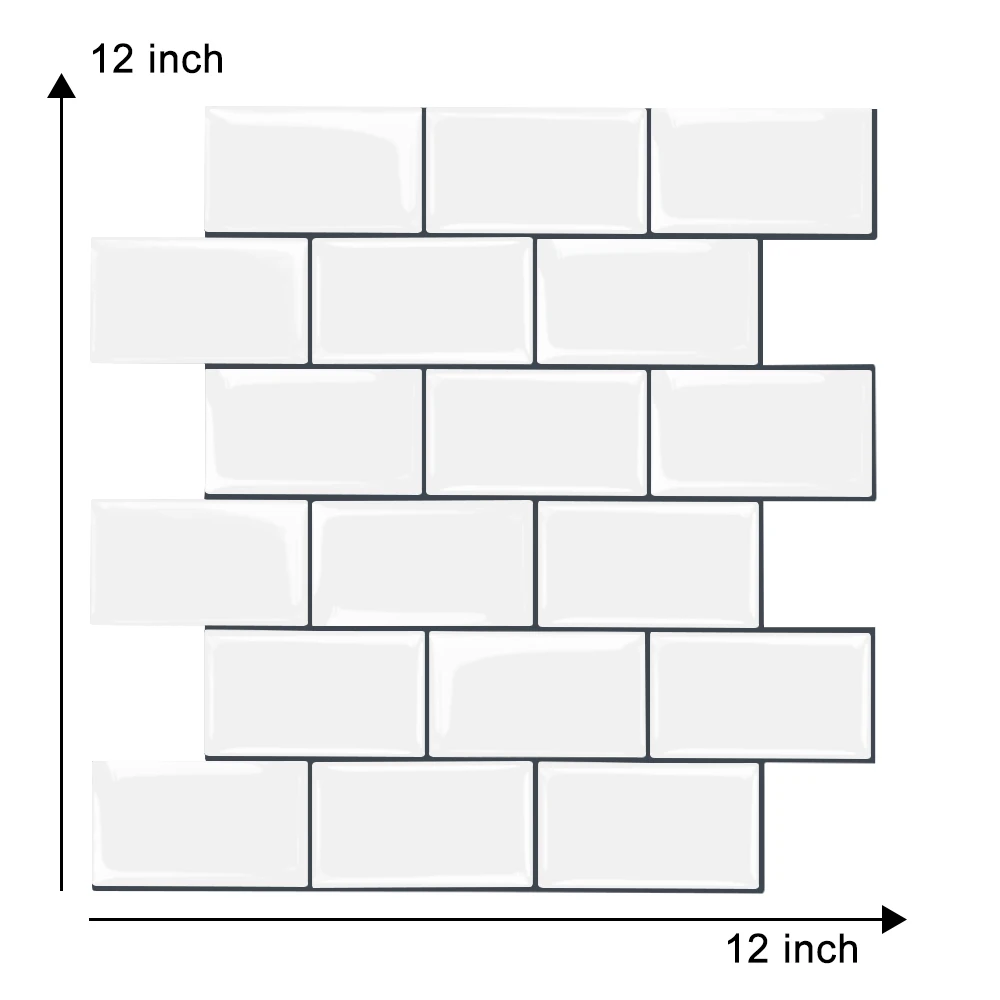 2 5mm brick pattern self adhesive waterproof wall sticker kitchen white splash proof backsplash peel and stick wall tile free global shipping