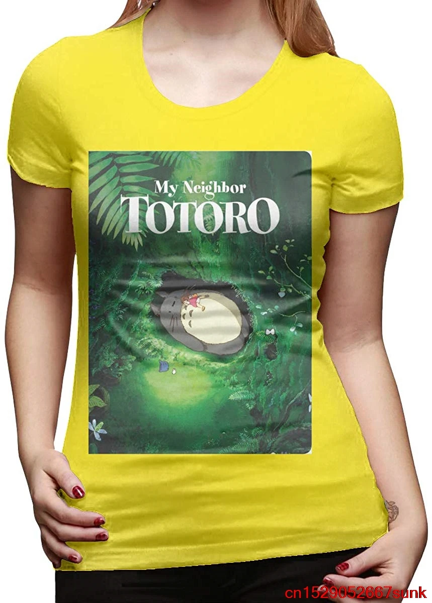 FGHFG Женская Милая футболка Мой сосед Тоторо классические футболки черные унисекс