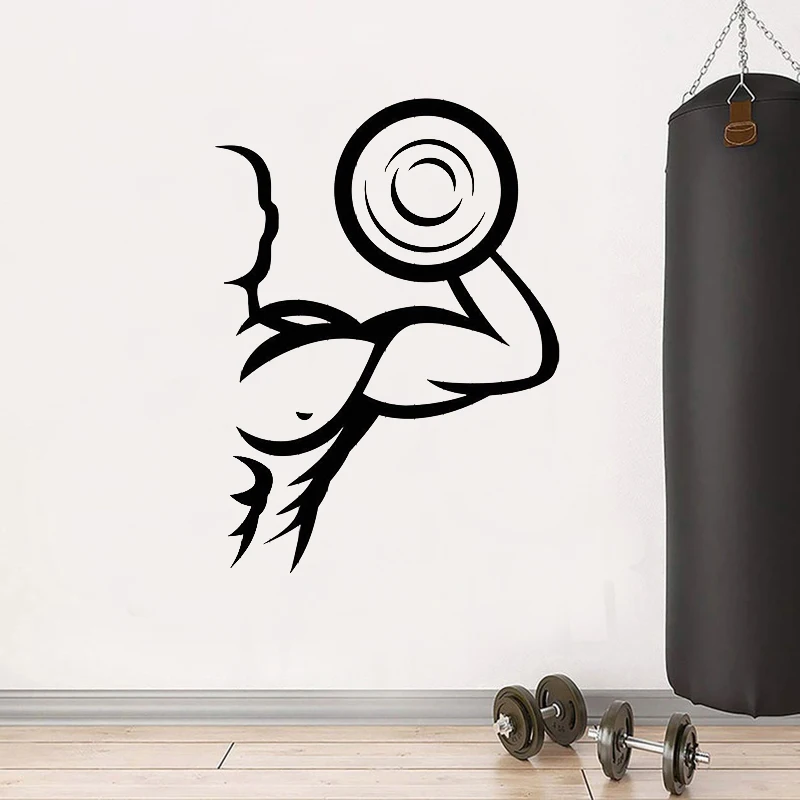Спортивные настенные Стикеры для спортзала художественные наклейки на стену
