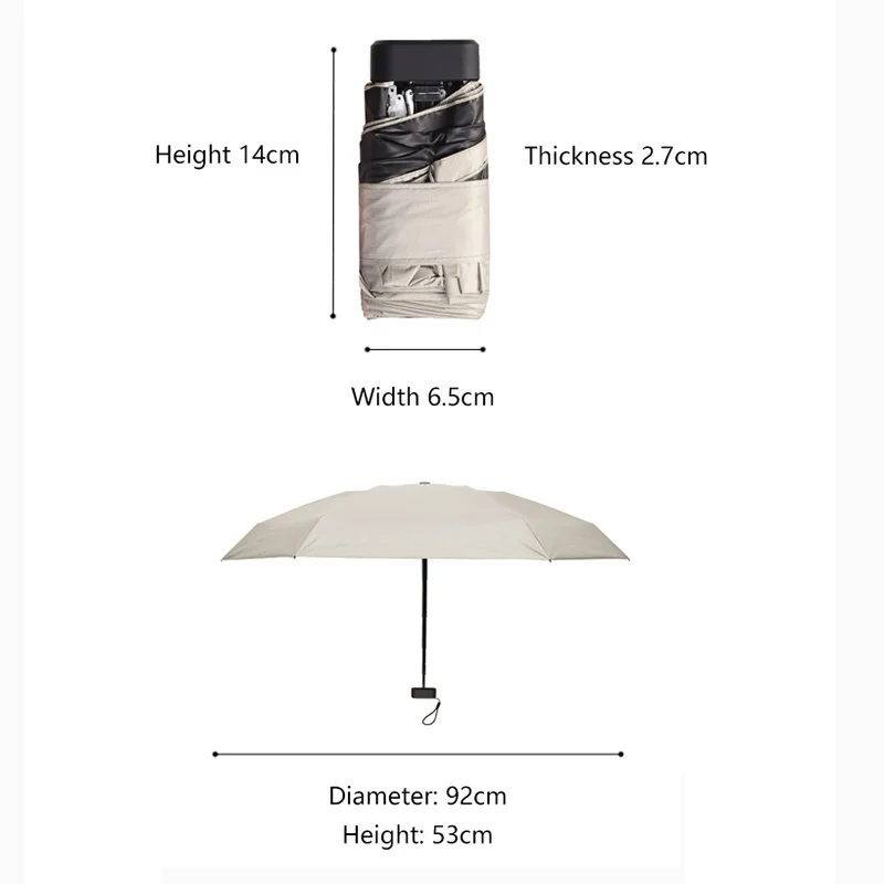 

Ultralight Mini Flat Umbrella Portable Six Folding Clear Umbrella Rain Women Small Men Umbrella Kids Sun Protect Anti UV Parasol