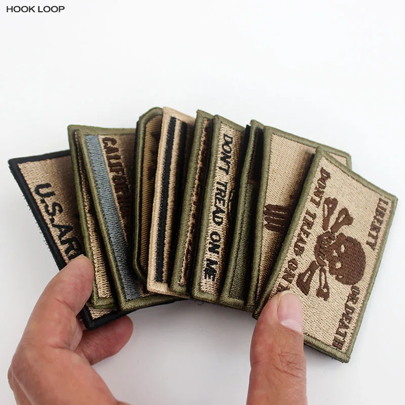 10 шт смешанные цвета армейские тактические заплатки коричневый эмблема