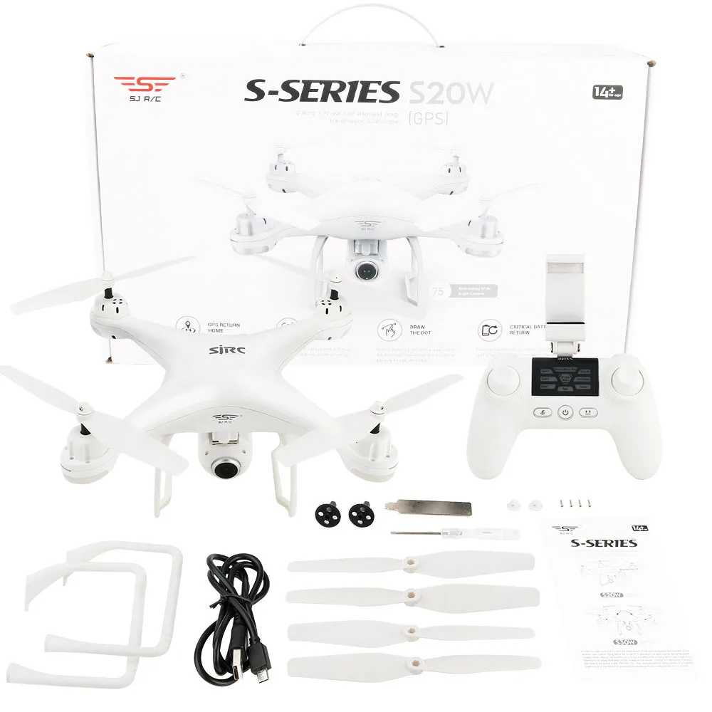 

S20W UAV aerial photography GPS positioning fixed height automatic follow-up automatic return remote control aircraft four-axis