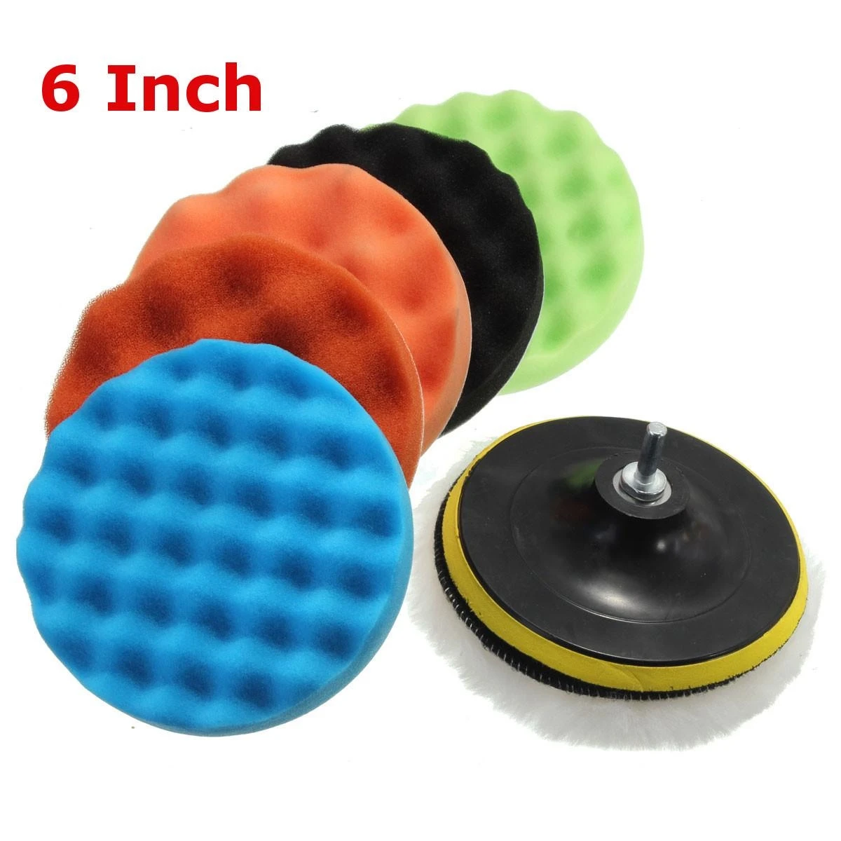 

3''5''6''7'' 7pcs Buffing Sponge Polishing Pad Hand Tool Kit For Car Polisher Compound Polishing Set