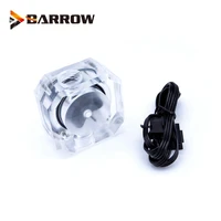 barrow water flow velocity meter water cooler system transparent 5v 3pin 12v 4pin header rgb connect to aura sync
