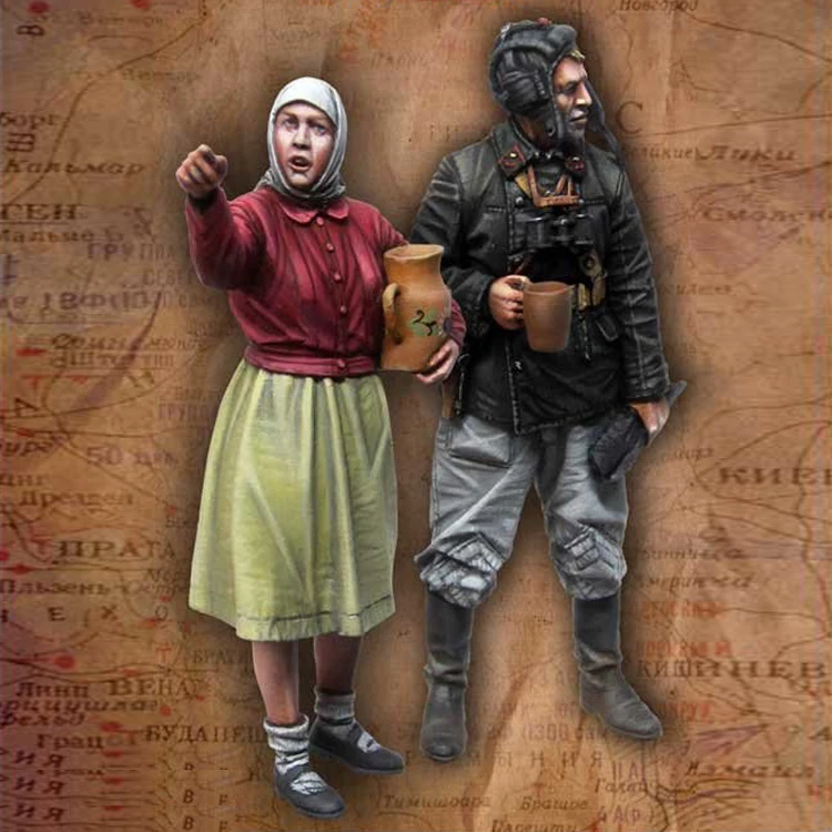 

Модель солдата GK из смолы, модель танкмана и женщины, военные темы второй мировой войны, разобранный и Неокрашенный набор, 1/35